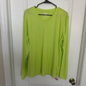 Edge Neon Green V-Neck Shirt sun protection size xxl